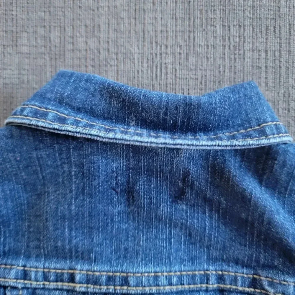 The Children's Place Toddler Girls Blue Front Button Denim Jacket Size 1…